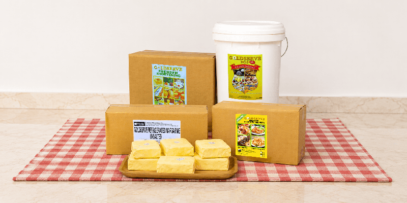 Refined solid vegetable fats and margarine blocks
